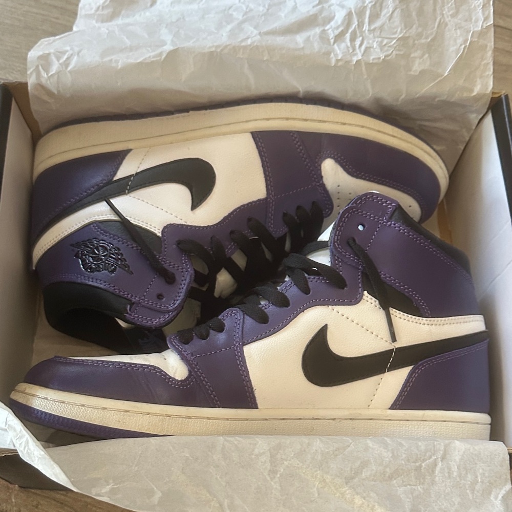 Men’s Purple and White Air Jordan Ones